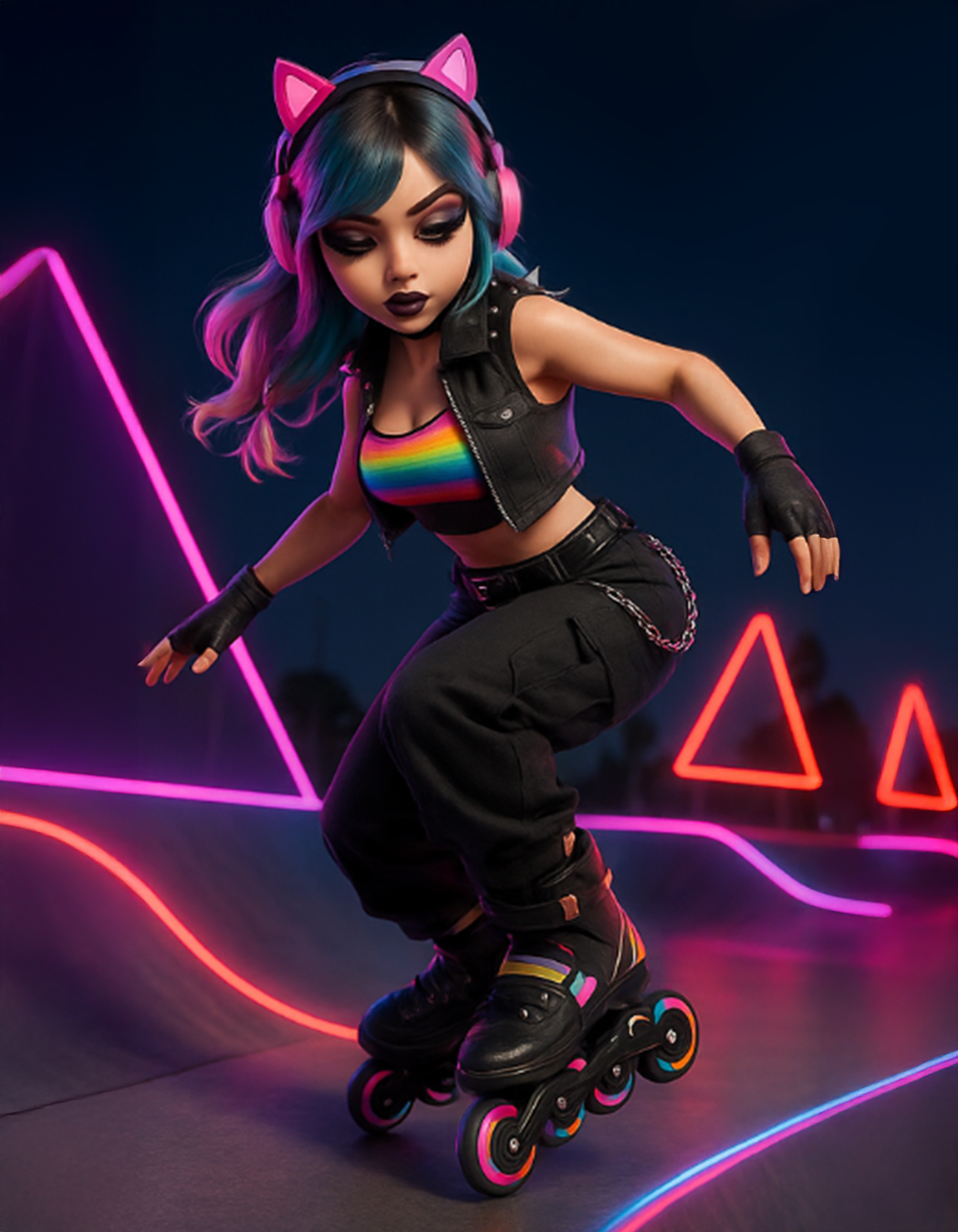 Cyber Warrior - Futuristic combat specialist with neon blade